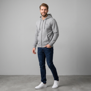 Erkek Kapüşonlu Sweatshirt Hoodie – Kanguru Cepli Oversize Sokak Stili Üst