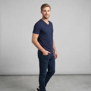 Erkek V Yaka T-Shirt – Süprem Penye Basic Üst